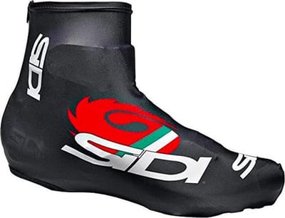 Sidi - Fietsoverschoenen Copriscarpe - Lycra - Zwart/Rood - Maat L = 41-43