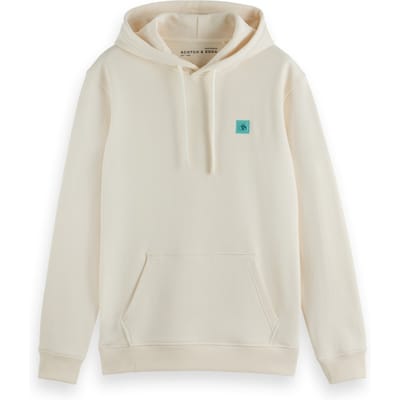 Scotch & Soda Regular-fit Logo Badge Hoodie Eggnog Taglia: XXL | Felpe con cappuccio Outlet | Uomo