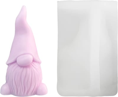 3D Siliconen Gietvormen voor Kerst, DIY Leprechaun Kaarsen, Gieten van Chocolade en Fondant, Ideaal voor Zeep en Kaarsenmaken