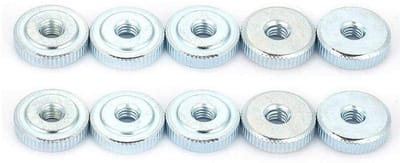 Dailygoods- Ecrou M5 - 10 Stuks - Plat Moleté - Roestvrij Staal - Zink Gecoat - Professionele Kwaliteit - Moer