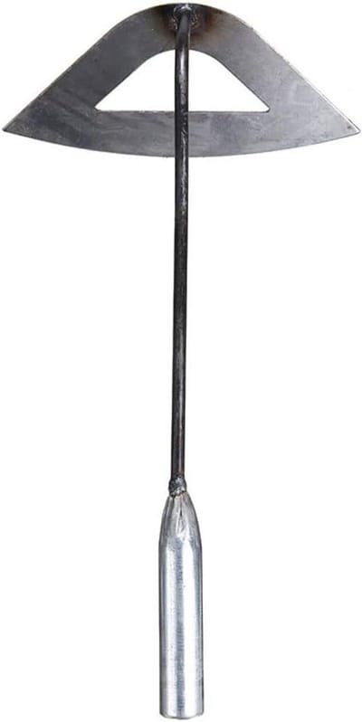 Tuinhark Bladhark - Schoffel Tuingereedschap - Onkruid Wieden - Holle Constructie - 32x16x7.3 cm - Roestvrijstaal