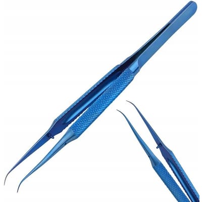 Rosfix Titanium Pincet Gebogen BT-15 – Precisiepunt 0,15 mm | Hoge Sterkte | Corrosie- en Magnetismebestendig