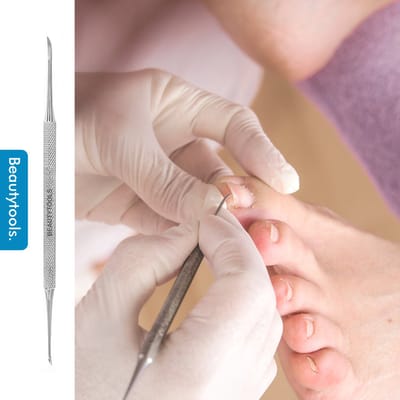 BeautyTools Pedicure Instrument – Verwijderen van Kalk en Vuil onder de Nagels en Nagel Hoekjes  - dubbelzijdig (15 cm) – (NC-0614)