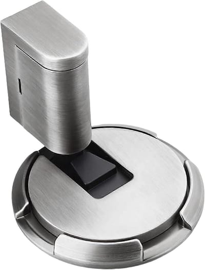 Magnetic Door Stop,Adjustable and Soundless Door Holder Without Drilling,With Self Adhesive Layer and Hidden Screws,Suitable for Bedrooms, Bathrooms, Kitchens and Offices (Nickel Sign)