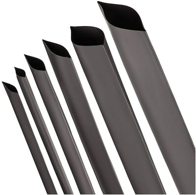 Krimpkous Ø100mm x 1m - Zwart - Zonder Lijm - Krimpverhouding 2:1 - Polyolefine - UV-Bestendig en Zonder Opdruk - Per Meter voor het Isoleren van Kabels en Gesoldeerde Verbindingen