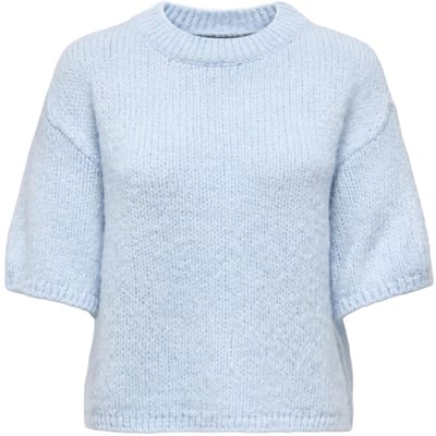 Jacqueline de Yong Trui Jdylinea S/s Pullover O-neck Knt 15367237 Cashmere Blue Dames Maat - L