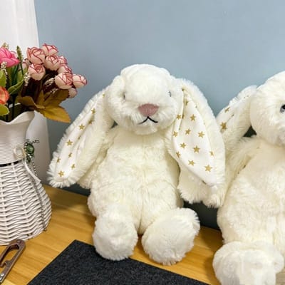 Gemengde Dierlijke Knuffel Set Pluche Mooi Speelgoed Charmante Pop Combo Witte Ster Konijn Groene Konijn Piloot Beer Drie Verschillende Karakters green