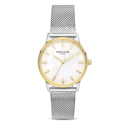 Parte Di Me Orologio rond dames horloge goud- en zilverkleurig PDM09051