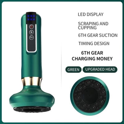 Driekleurige Elektrische Massager GuaSha Anti Cellulitis Vacuüm Zuignap Schoonheid Gezondheid Schrapen Infrarood Warmte Afslankende Massage Thera