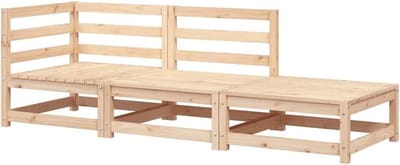 Houten Tuinbank met Voetenbank - Houten Bankje Houten Zitbank - Buiten Ontspannen - Modulair Lattenontwerp