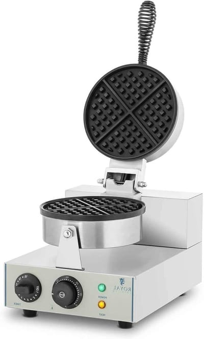 Wafelijzer Rond - Apparaat voor Wafels - Bakken van Wafels - Snelle Opwarmtijd - 43 x 50 x 56 cm