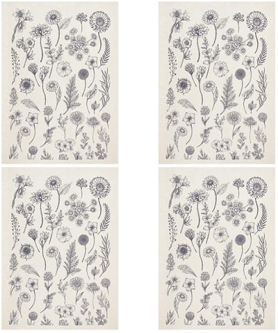 Dailygoods- Keramische Stickers 4 Vellen - Zonnebloemen - Porselein Onderglazuur - Transferpapier - Klei - Handgemaakt - Keramiek