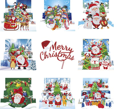 Kaarten - 208 - Kerstkaarten - Diamond painting - compleet pakket - Diamond painting by Wietske