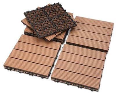 22 Stuks WPC Terrastegels 30x30 cm Inclusief Kliksysteem - Waterdicht Bruin voor Terras en Balkon (2 m²)