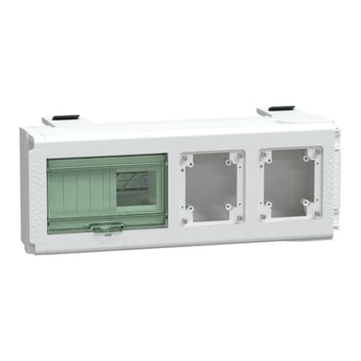 Schneider Electric KSB32CP KS-uitgangsadapter, 32A, leeg voor 8 te + 2 stopcontactplaatsen Verdeelkastaccessoire Wit 1 stuk(s)