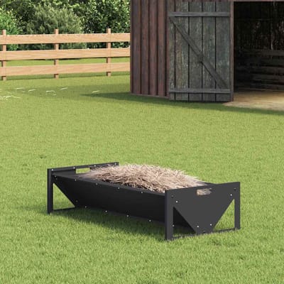 vidaXL - Voederbak - voor - vee - Zwart - 108 - x - 50 - x - 28 - cm - 10 - kg