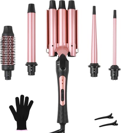 Krultangset 5-in-1 - Haarstyling Tools - Verschillende Looks - Keramische Vaten - 9-32 mm - Zwart