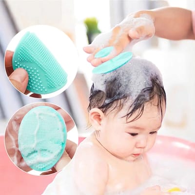 Ychee - Mini Siliconen baby borstel - inzepen baby - tegen berg - ook geschrikt voor kinderen - Massage borstel - Scrubber - makeup remover - multiuse 6.5x5cm - Mint groen