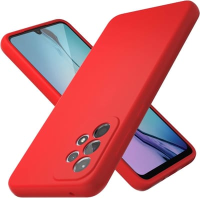 Solid hoesje Geschikt voor: Samsung Galaxy A53 4G & 5G Soft Touch Liquid Silicone Flexible TPU Rubber - Rood