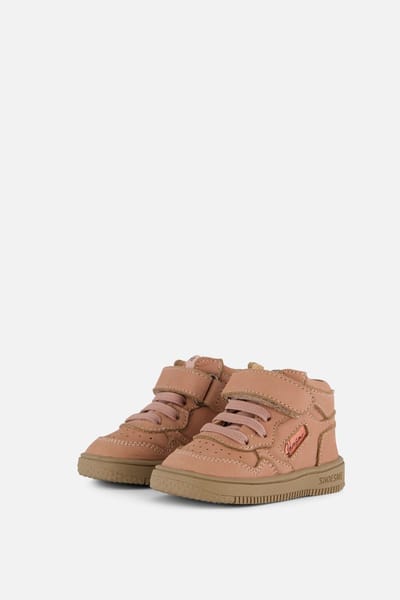 Shoesme Roze Basket Sneakertje - Sneakers Kinderen - Meisjes - Old Pink - Nubuck - Maat 19