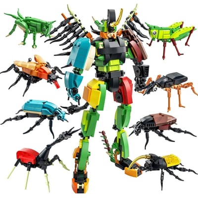 ToylinX 8-in-1 Insect Robot Bouwstenen 699 STUKS DIY Constructie Speelgoed Cadeau voor Kinderen Volwassenen Jongens Meisjes black