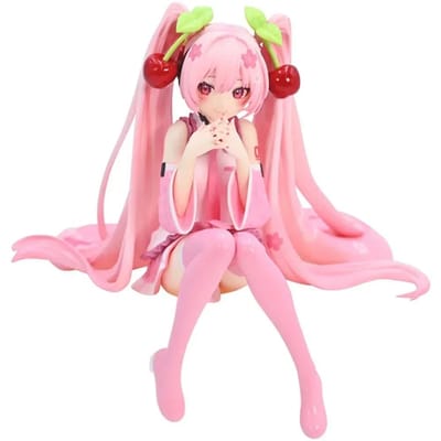 12cm Hatsune Miku Anime figuur Roze Jurk PVC Model Actie Speelgoed Kersroze Kersbloesem Decoratie Verzamel voor Verjaardagscadeau pink
