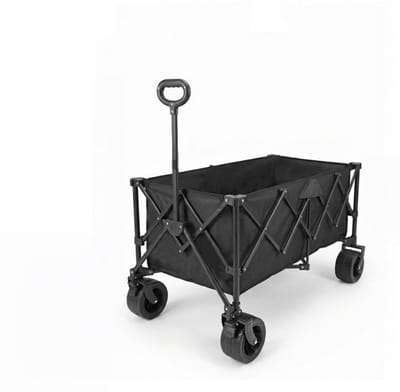 Opvouwbare bolderkar 150 kg - met remmen - 450L grote capaciteit - stalen frame - voor camping en strand