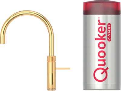 Quooker Fusion round met COMBI boiler 3-in-1 kokend water kraan Goud
