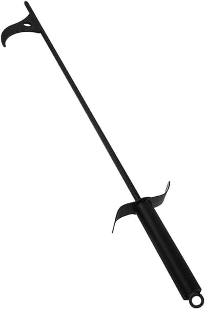 Haardpook - Vuurpook Asverwijderaar - Kampvuur Aanmaken - Lange Handgreep - 101 cm - zwart
