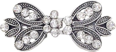 Fako Bijoux® - Vestsluiting Classic - Clip Met Haakje - Vestclip - Vestklem - Butterfly - Zilverkleurig