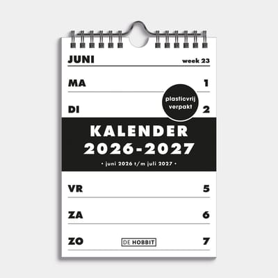 Hobbit - Weekkalender Schooljaar 2026- 2027 - Spiraalkalender - A5 (21 x 14.85 cm) - Basic