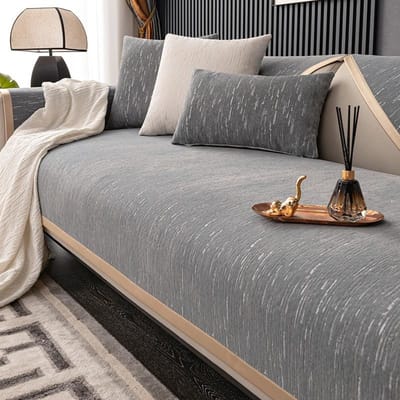 Nieuw Sofakussen Betaalbare Luxe Stijl Modern Eenvoudig Vier Seizoenen Universeel Winter Antislip Kussensets Hoes Stoffen Kussen Verdikt 70*70cm gray