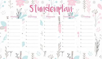 Wallvy - Magnetische Lesrooster Planner - Delicate Bloemen en Takken - 30x17,5CM - Hoge Resolutie - Meerdere Talen