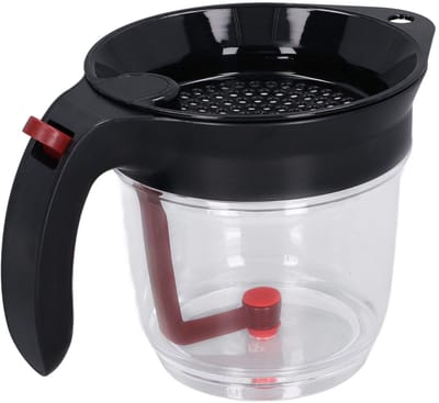 Dailygoods- Vetafscheider 1000 ml - Multifunctionele Vetafscheider - Antislip Handvat - Ingebouwde Zeef - Warmtebestendig - BPA-vrij - Vetcollector