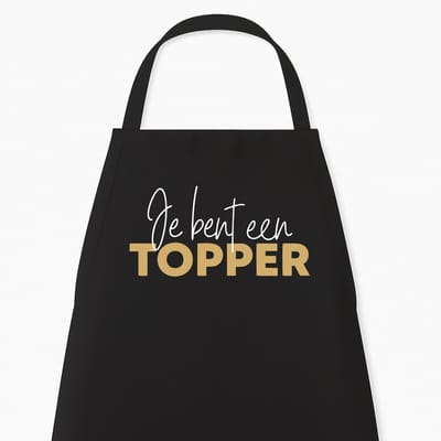 Kerst Keukenschort “Je bent een Topper” | Origineel Kerstcadeau Personeel & Relatiegeschenk | Kerstcadeaus voor Volwassenen