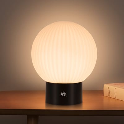 NETTLIFE Draadloze Bureaulamp | Met Accu Oplaadbaar | LED Touch Lamp Dimbaar | IP44 | Paddestoel | Slaapkamer Badkamer