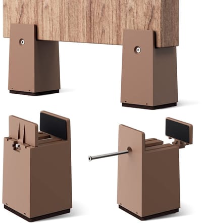 Dailygoods- Bedverhogers 10 cm verstelbaar - Meubelverhogers - Stoelverhogers - Schroefklem - 4 stuks - Ruimtebesparend