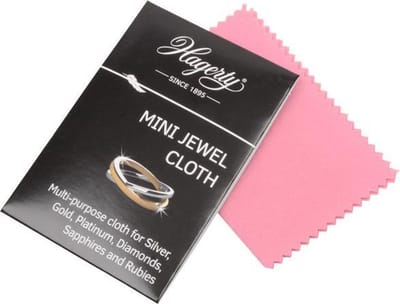 5x Zilverpoets Hagerty Mini Professioneel Juwelen & Sieraden Doekje 9 x 12 cm / Geimpregneerd stof doekje voor onderhoud van juwelen en kostbare stenen - MINI JEWEL CLOTH - 5 stuks