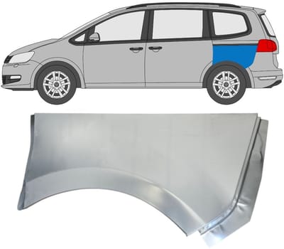 Reparatiepaneel achterspatbord voor Volkswagen Sharan 2010-2022 / Links