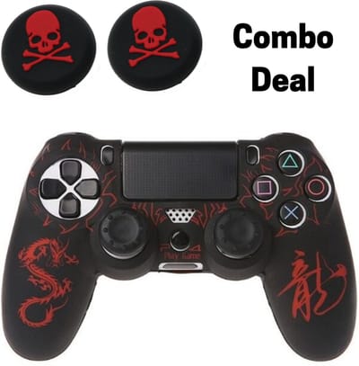 KELERINO Controller Silicone Hoes - Dragon Red laser - Geschikt voor PS4