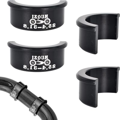 Verstelbare Fietsstuur Adapter Set - 4 Stuks Aluminium Steunringen voor Stuurverhoging, Corrosiebestendig en Eenvoudige Installatie, Geschikt voor 25.4 tot 31.8mm Stuurdiameter