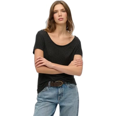Superdry - Studios T-shirt met laag uitgesneden ronde hals - Dames - T-shirts