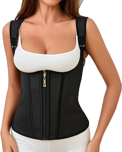 Hoogwaardige Hoge Taille Corset Shapewear voor Vrouwen - Buikcontrole, Taille Shaper en Latex Trainer met Rits en Gesp Sluiting