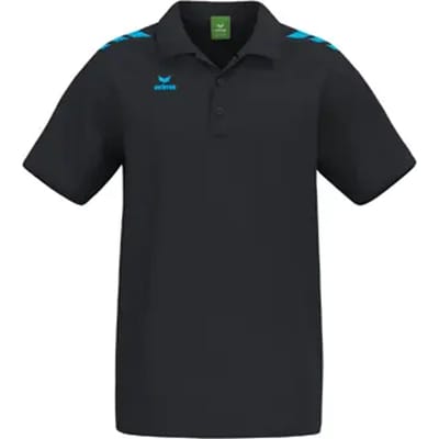 Erima Cmpt 3 Wings Polo Heren - Zwart / Curaçao | Maat: S
