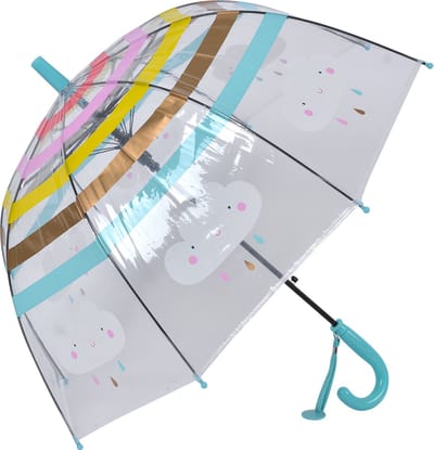 Juleeze Kinderparaplu Ø 65x65 cm Blauw Kunststof Wolken