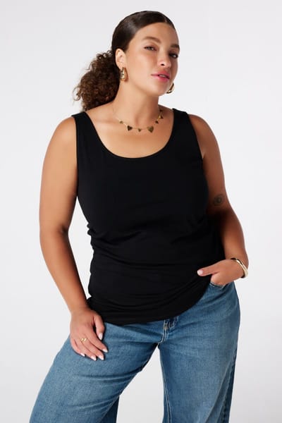 MS Mode Top 2-pack katoenen singlet extra long