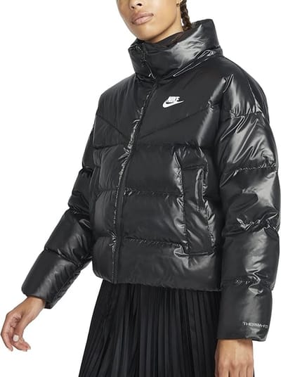 Nike Sportswear - Therma-FIT - City Series - Damesjas - Zwart - Zwart/Wit - Maat S