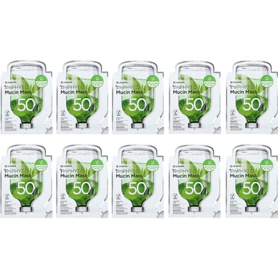 Leaders, I'm Phyto Mucin Beauty Mask, 10 sheet masks, 25ml (0.84fl oz) each white