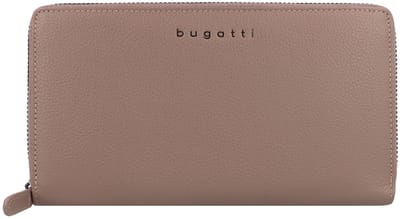 Bugatti Mira Portemonnee RFID-bescherming Leer 19 cm - Dames - Horizontaal - taupe