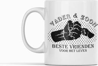 Passie voor stickers Witte koffie mok / beker met tekst: Vader & Zoon beste vrienden voor het leven